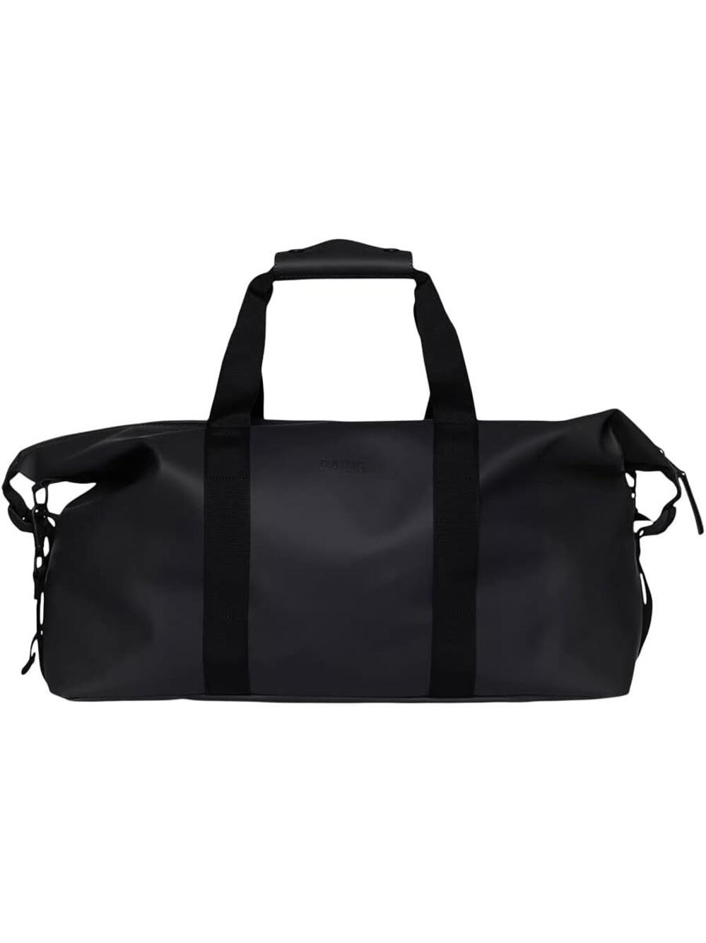 RAINS Black Weekend Bag Small Waterproof Zip Closure Detachable Strap NWT